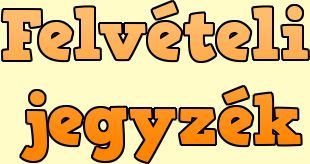 felvételijegyzék